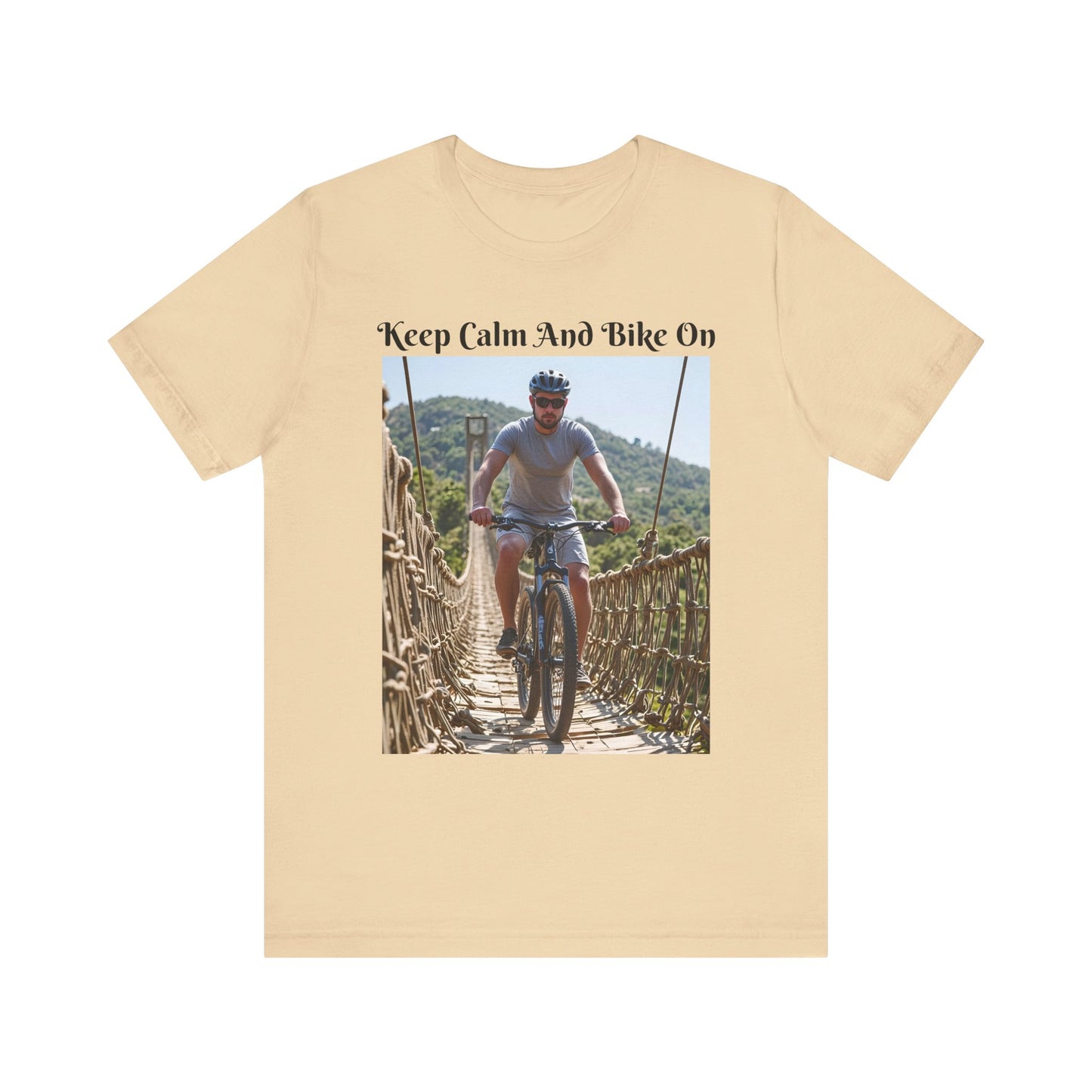 Customizable Unisex T-Shirt - 'Keep Calm and Bike On' - Perfect for Cycling Enthusiasts