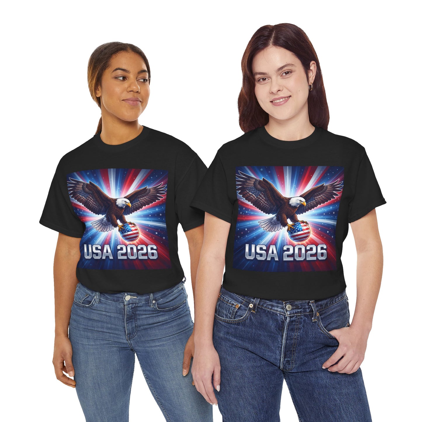 USA 2026 World Cup T-Shirt — Patriotic American Flag Design