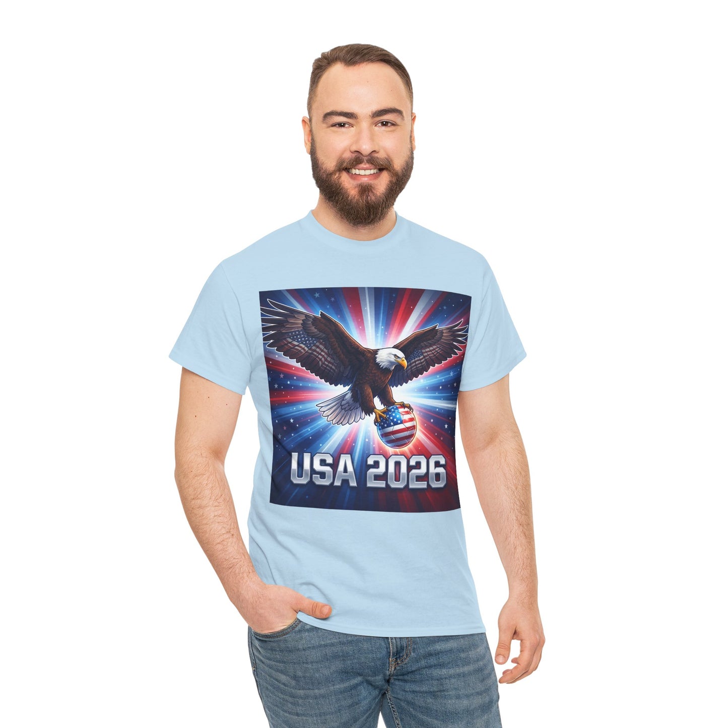 USA 2026 World Cup T-Shirt — Patriotic American Flag Design