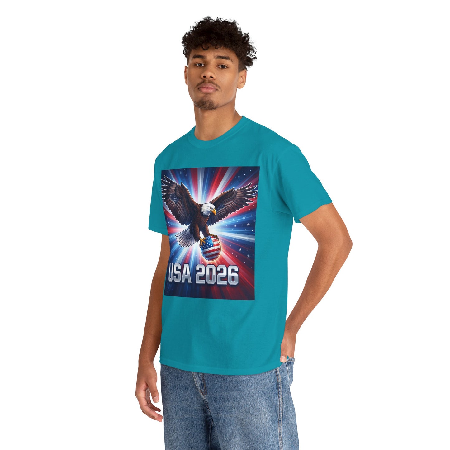 USA 2026 World Cup T-Shirt — Patriotic American Flag Design