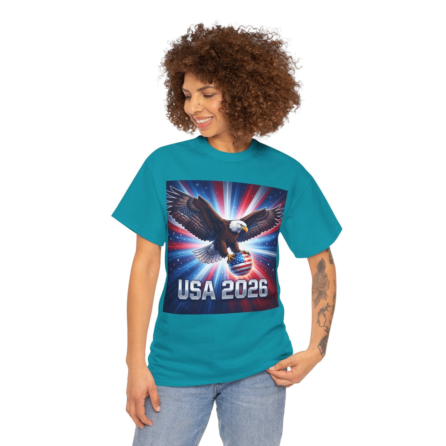 USA 2026 World Cup T-Shirt — Patriotic American Flag Design