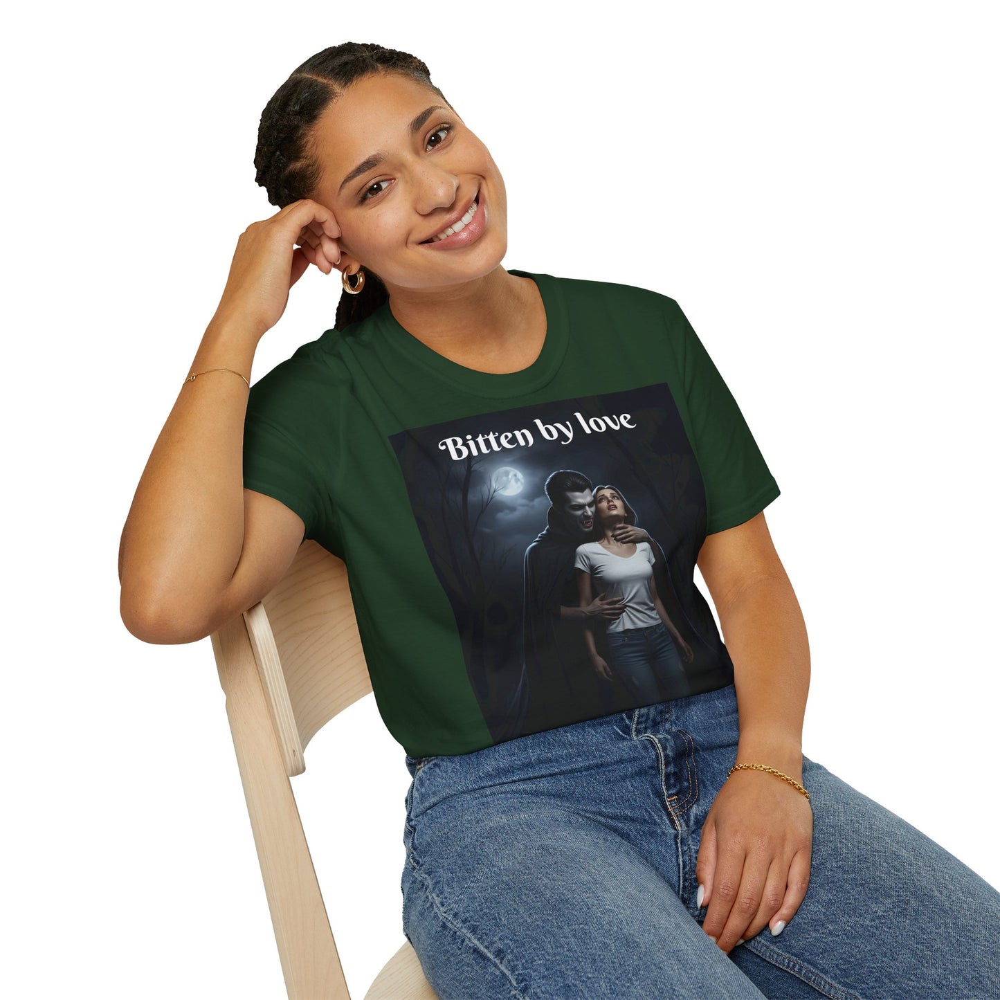 Customizable Unisex Cotton Softstyle Halloween T-Shirt - Romantic Gift, Couple's Apparel, Halloween Costume, Love Story Merchandise, Vintage Graphic Tee