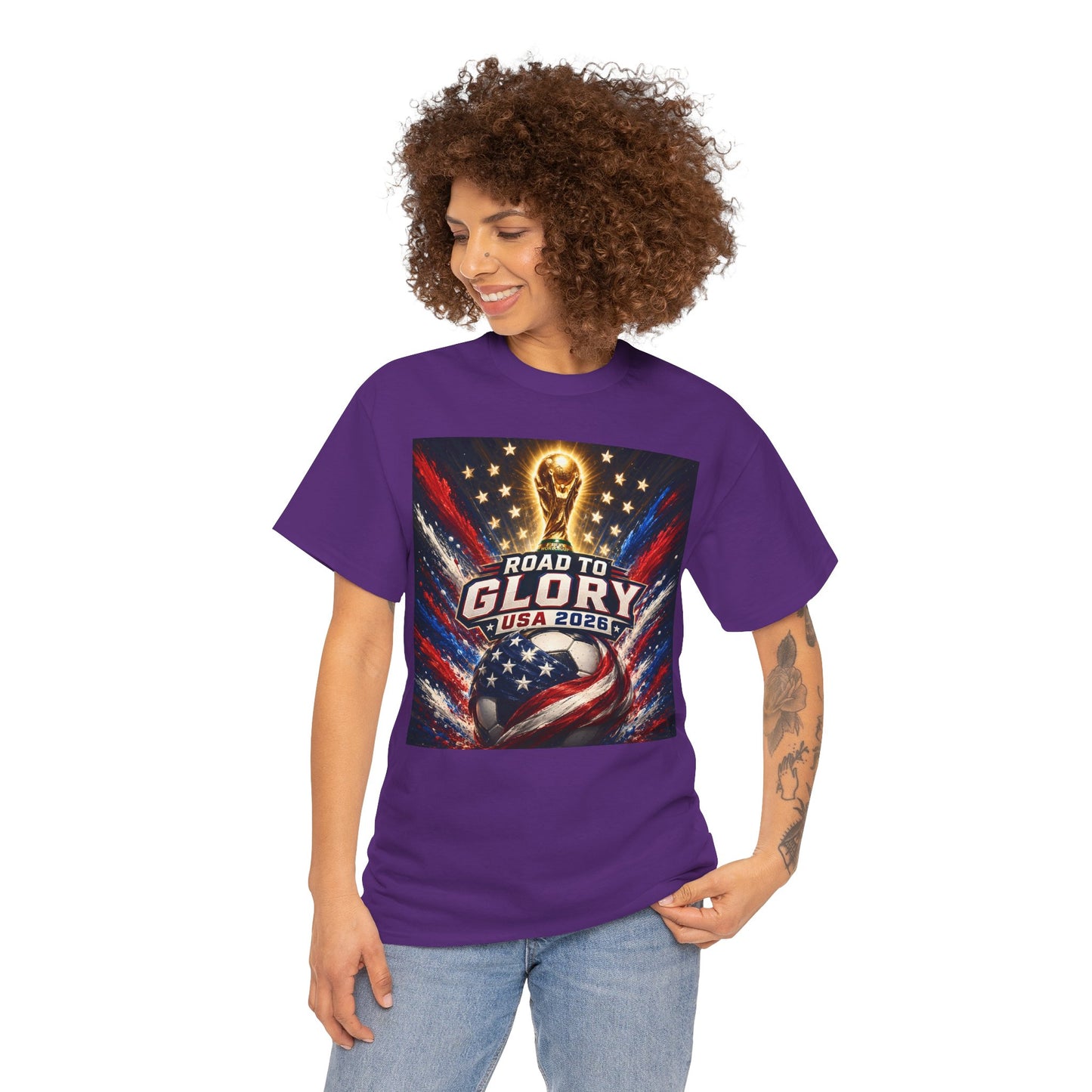 USA 2026 World Cup T-Shirt - Road to Glory Soccer Cotton T-Shirt