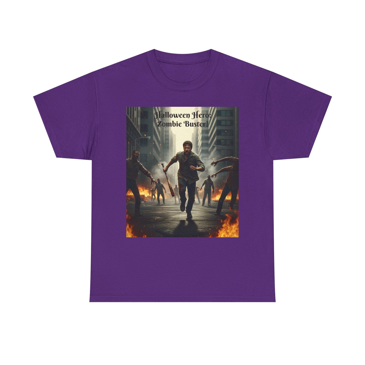 You As a Zombie Buster- Custom Made Halloween Cotton T-Shirt, Your Face On a T-Shirt
