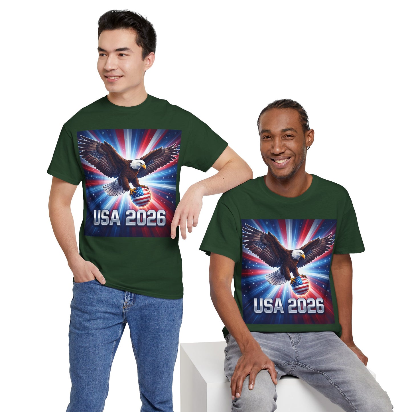 USA 2026 World Cup T-Shirt — Patriotic American Flag Design