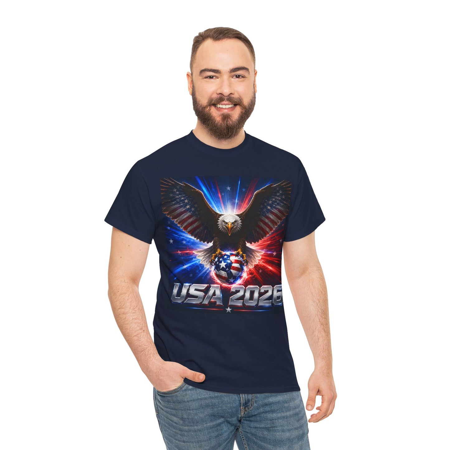 USA 2026 World Cup T-Shirt — USA Fans American Flag Design