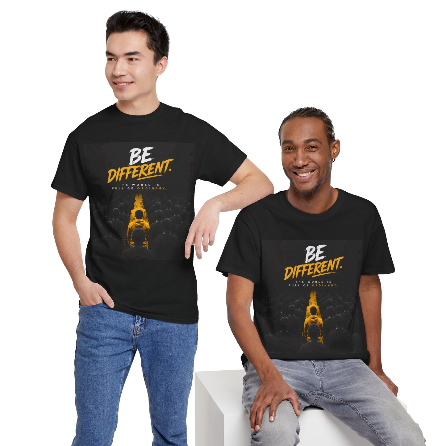 Motivational T-Shirts  "Be Different"  — Inspirational Graphic Cotton T-Shirt