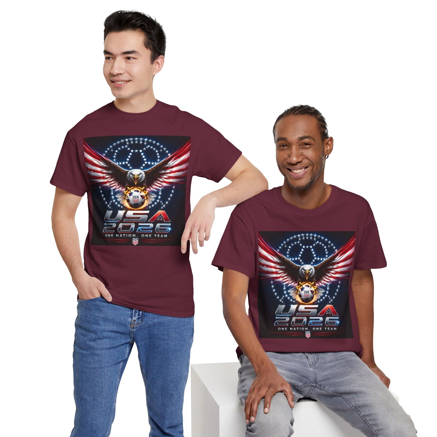 USA 2026 World Cup T-Shirt —  One Nation One Team cotton T-Shirt