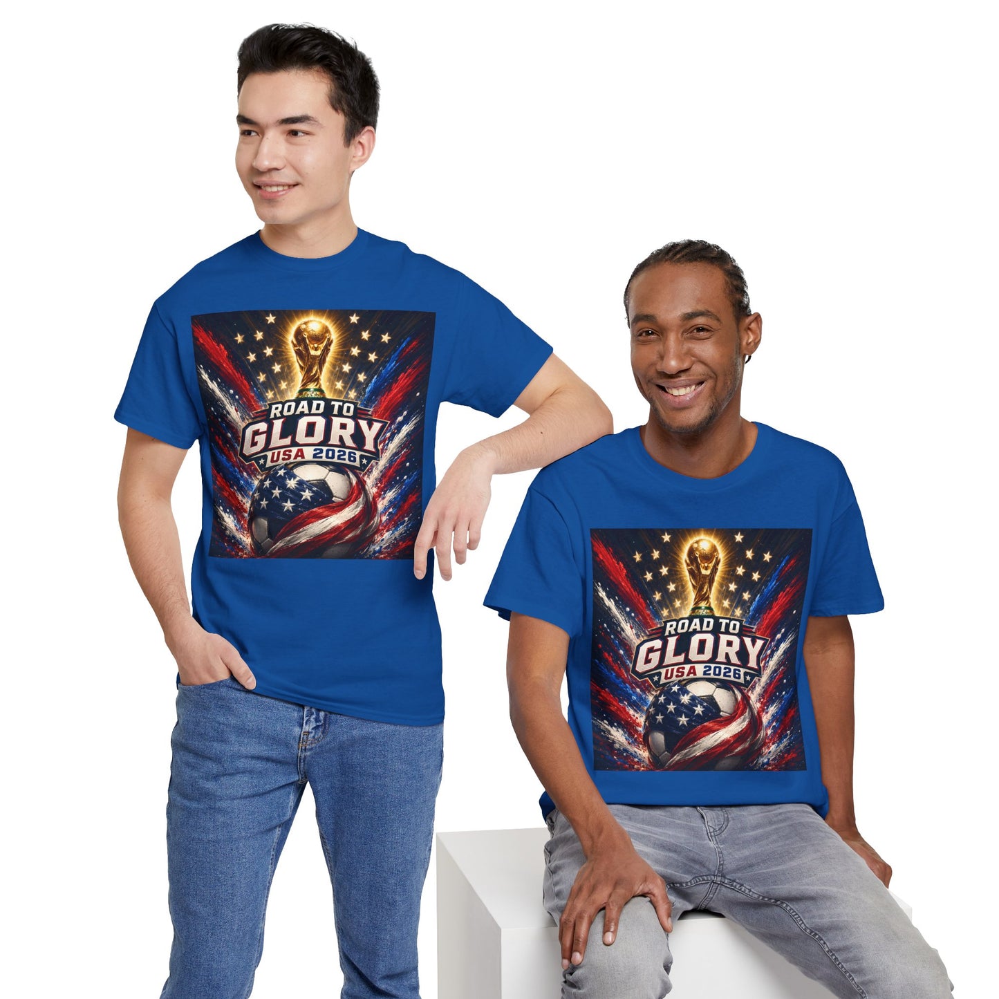 USA 2026 World Cup T-Shirt - Road to Glory Soccer Cotton T-Shirt
