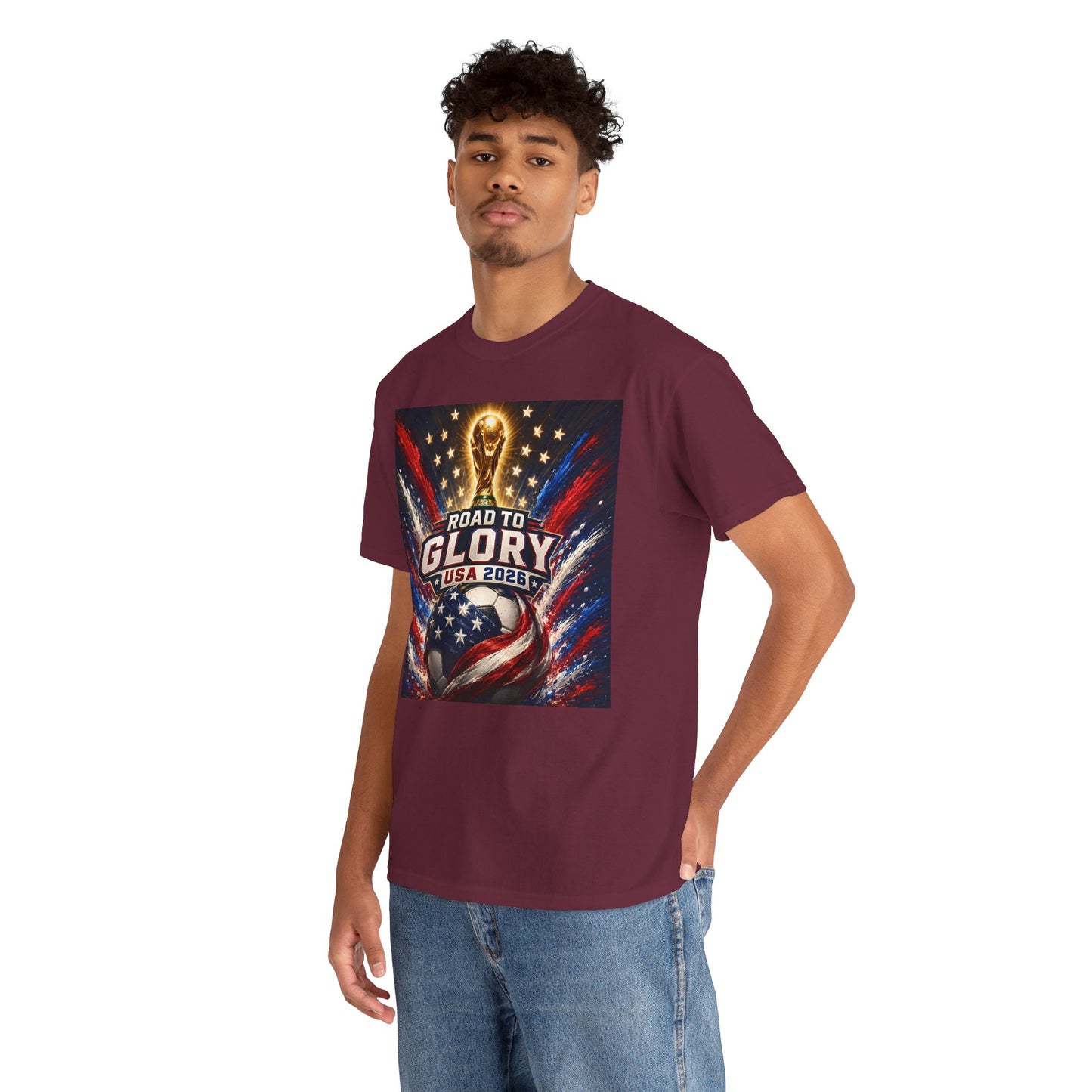 USA 2026 World Cup T-Shirt - Road to Glory Soccer Cotton T-Shirt