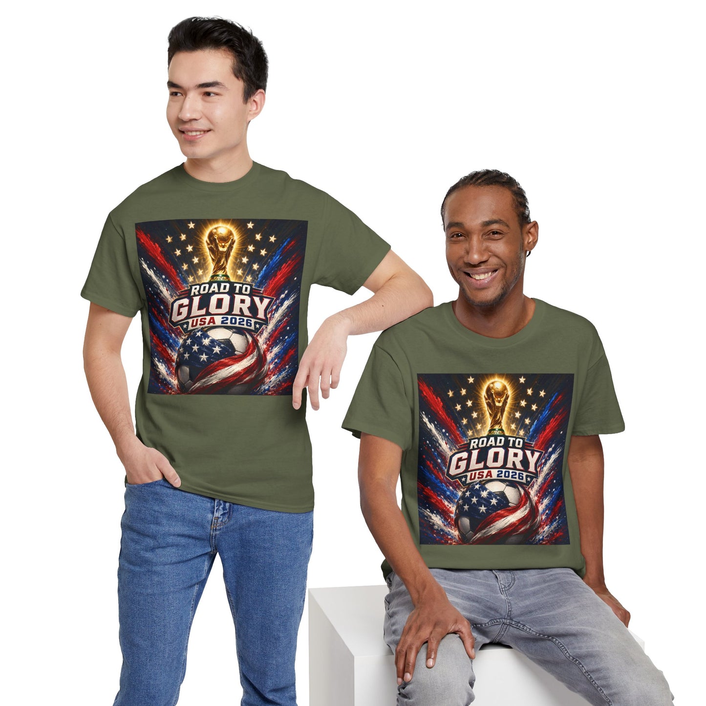 USA 2026 World Cup T-Shirt - Road to Glory Soccer Cotton T-Shirt