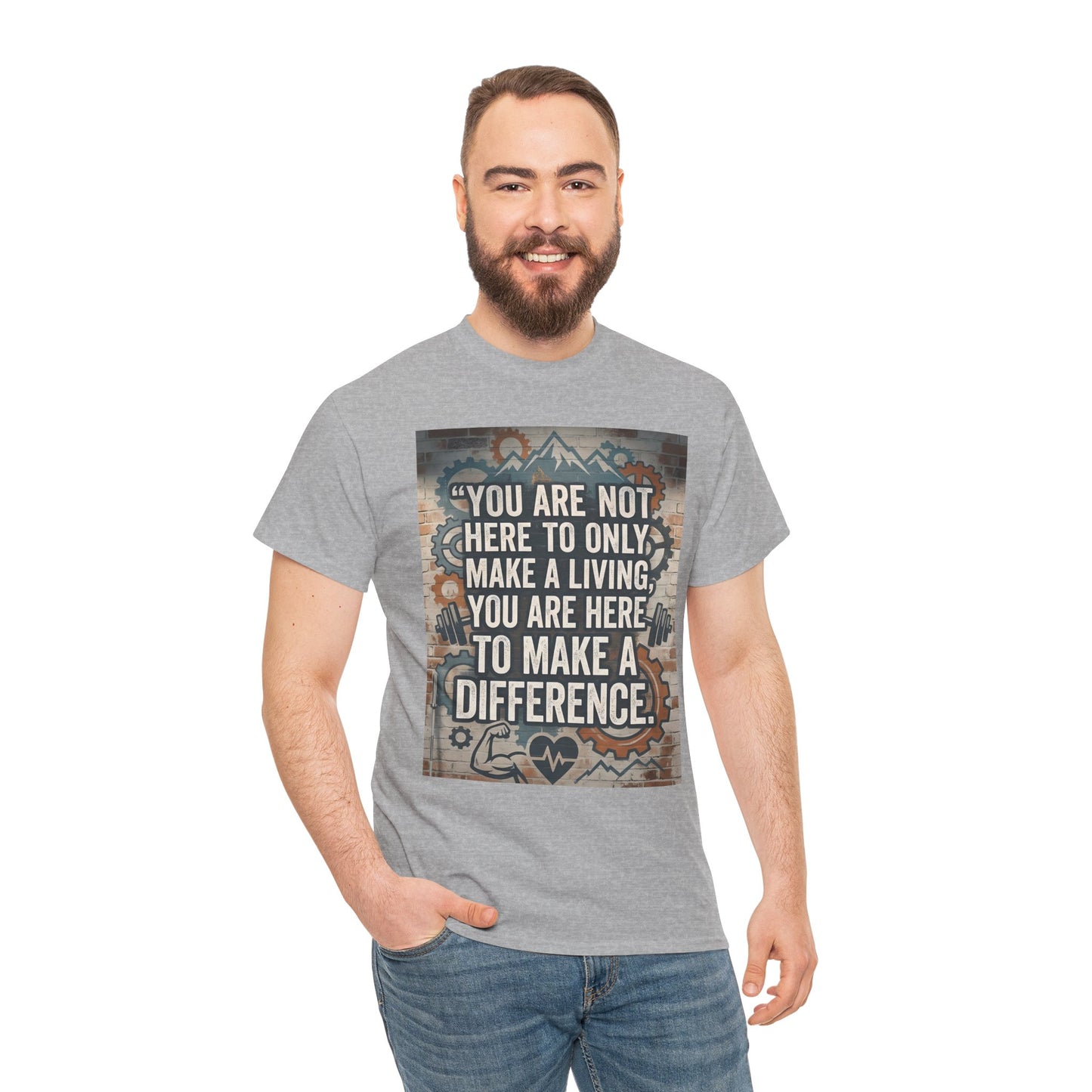 "Make a Difference" T-Shirt — Inspirational Quote Graphic T-Shirt