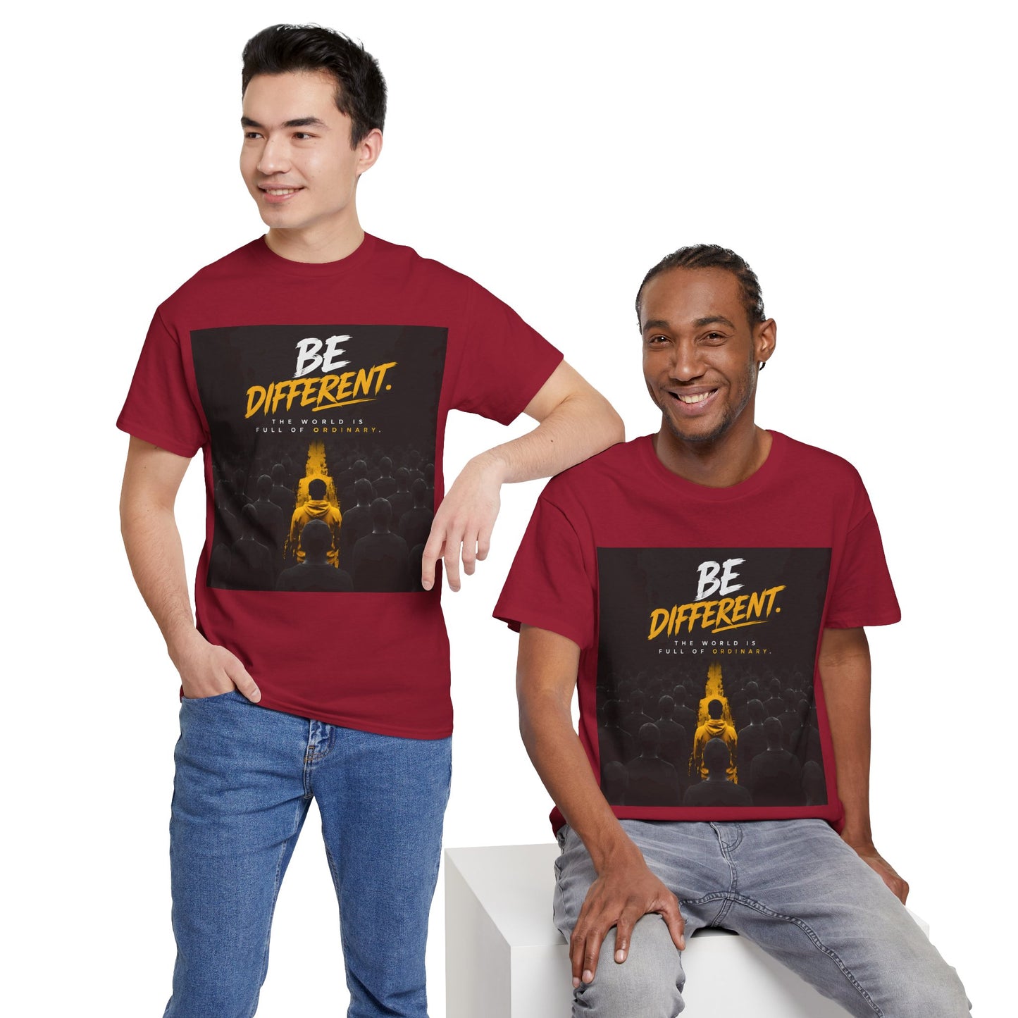 Motivational T-Shirts  "Be Different"  — Inspirational Graphic Cotton T-Shirt