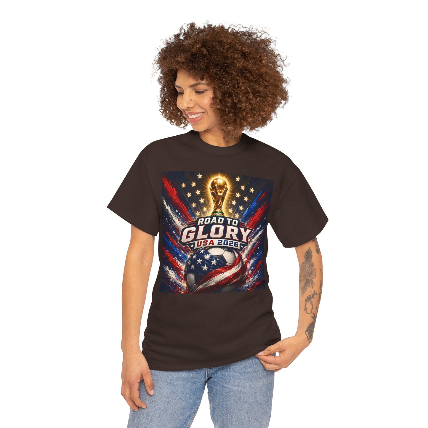 USA 2026 World Cup T-Shirt - Road to Glory Soccer Cotton T-Shirt
