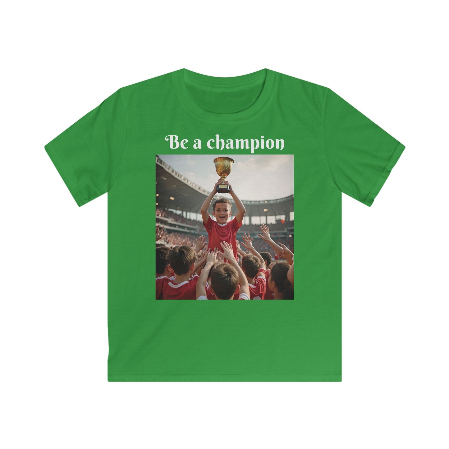 Customizable Sporty Kids Champion T-Shirt, Motivational Kids T-Shirt - Be a Champion Design