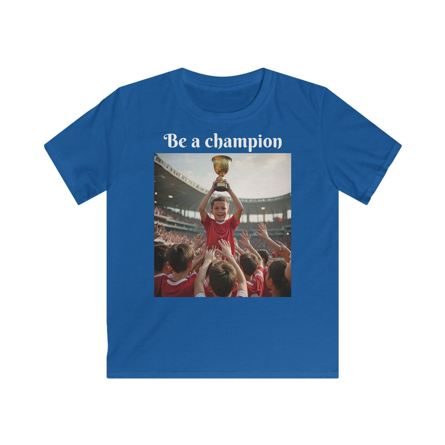 Customizable Sporty Kids Champion T-Shirt, Motivational Kids T-Shirt - Be a Champion Design