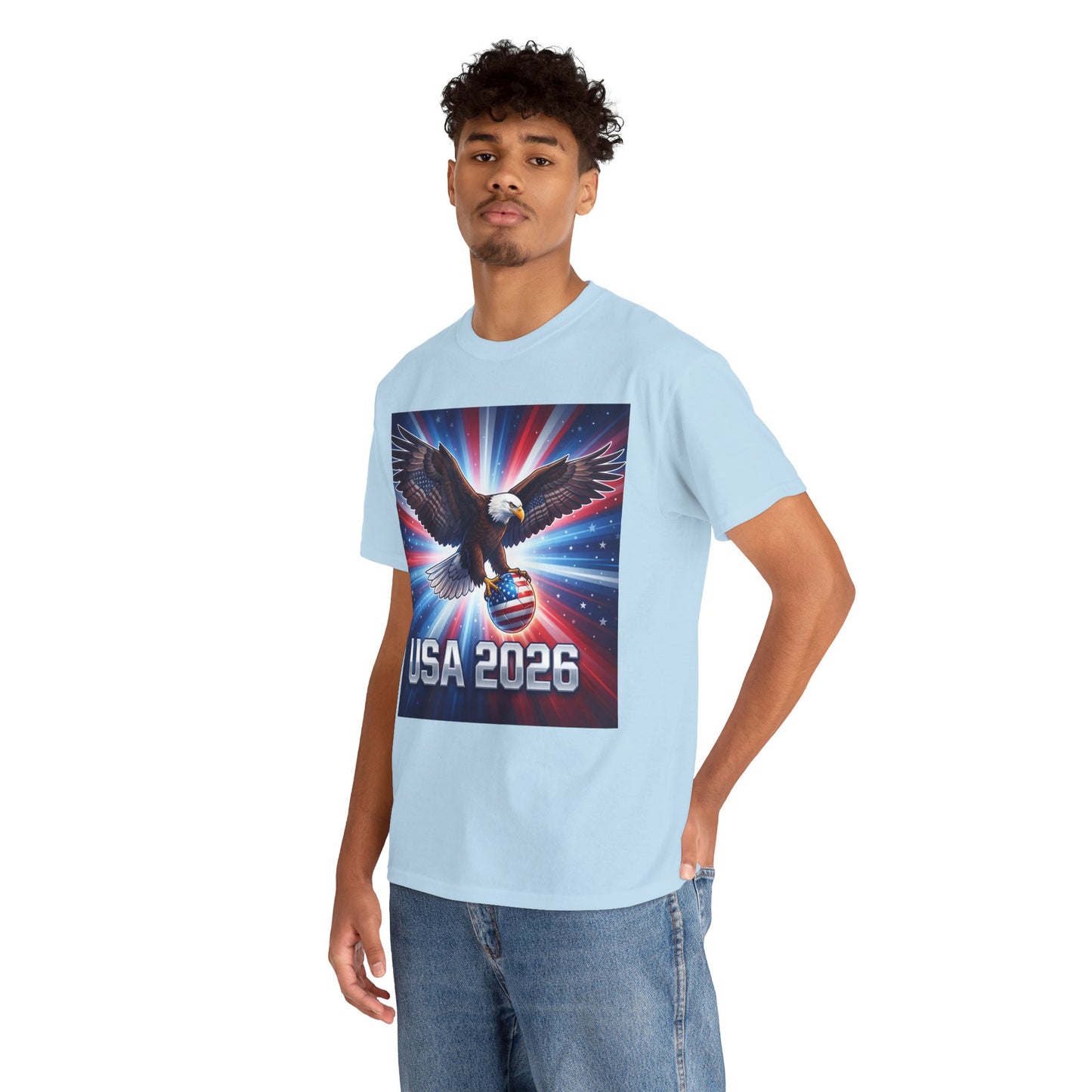USA 2026 World Cup T-Shirt — Patriotic American Flag Design