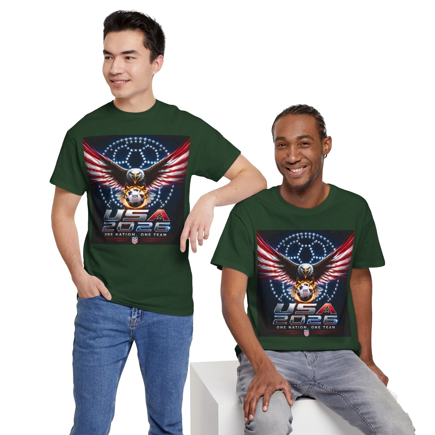 USA 2026 World Cup T-Shirt —  One Nation One Team cotton T-Shirt