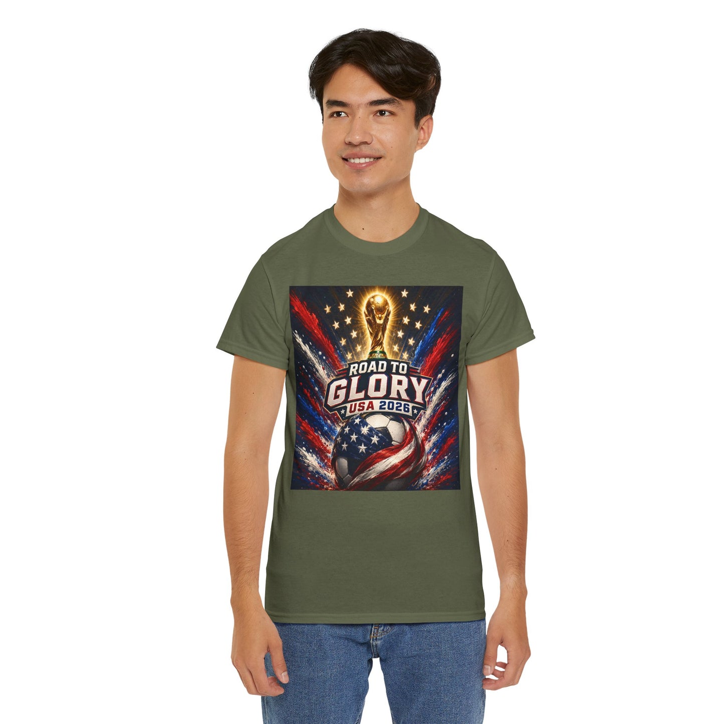 USA 2026 World Cup T-Shirt - Road to Glory Soccer Cotton T-Shirt