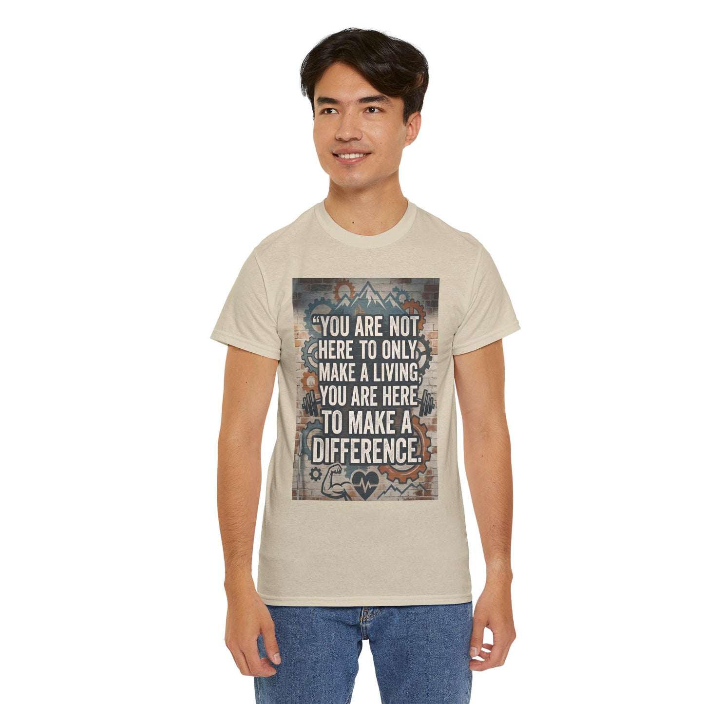 "Make a Difference" T-Shirt — Inspirational Quote Graphic T-Shirt