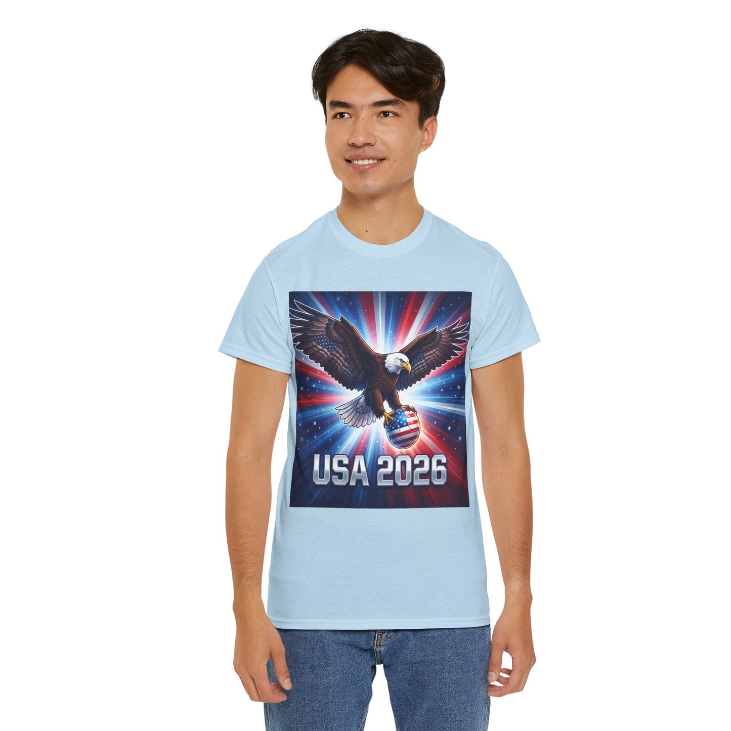 USA 2026 World Cup T-Shirt — Patriotic American Flag Design