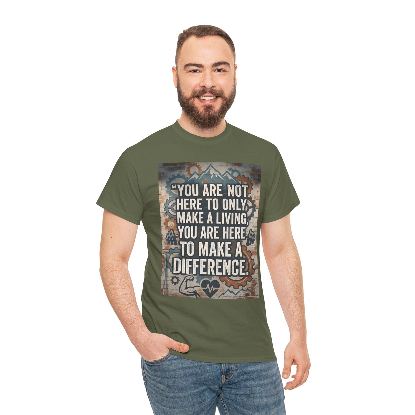 "Make a Difference" T-Shirt — Inspirational Quote Graphic T-Shirt