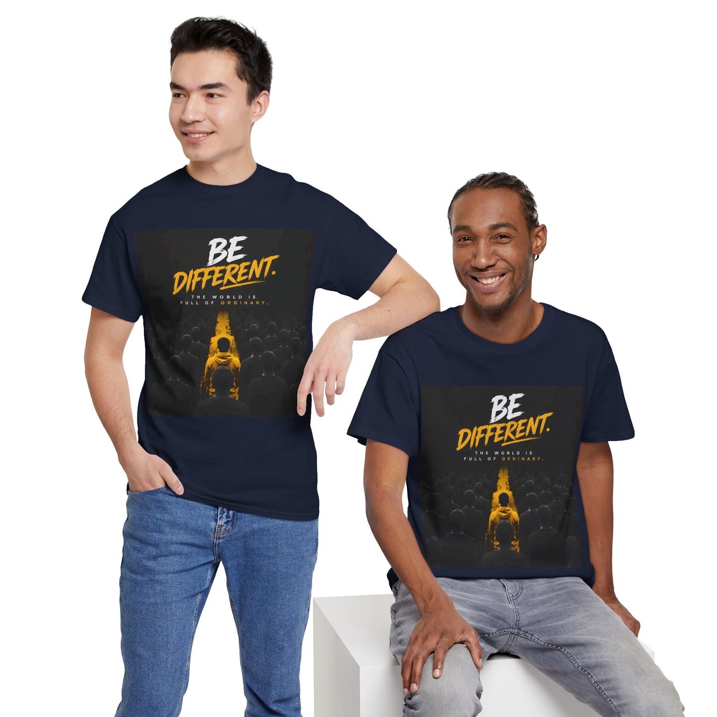 Motivational T-Shirts  "Be Different"  — Inspirational Graphic Cotton T-Shirt