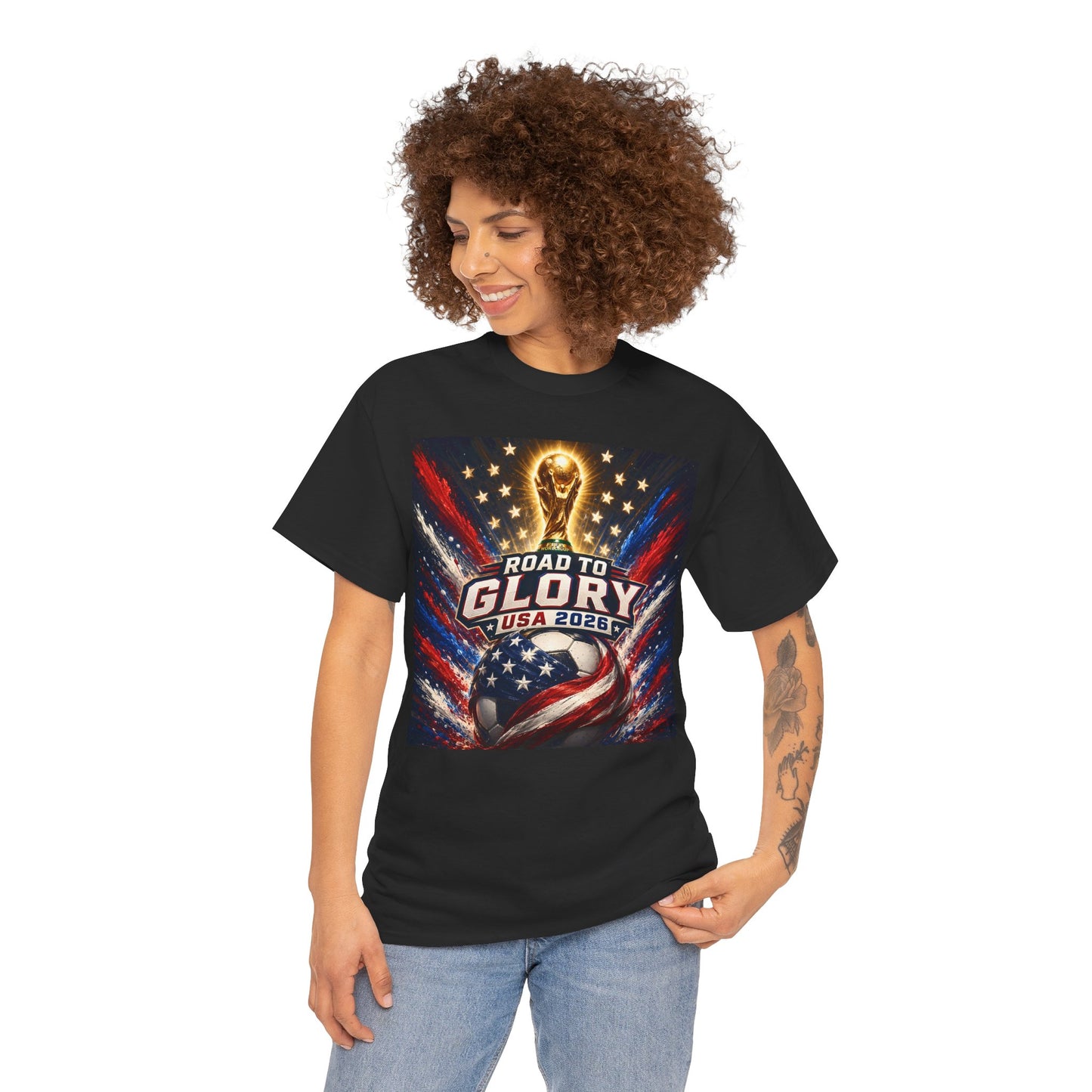 USA 2026 World Cup T-Shirt - Road to Glory Soccer Cotton T-Shirt