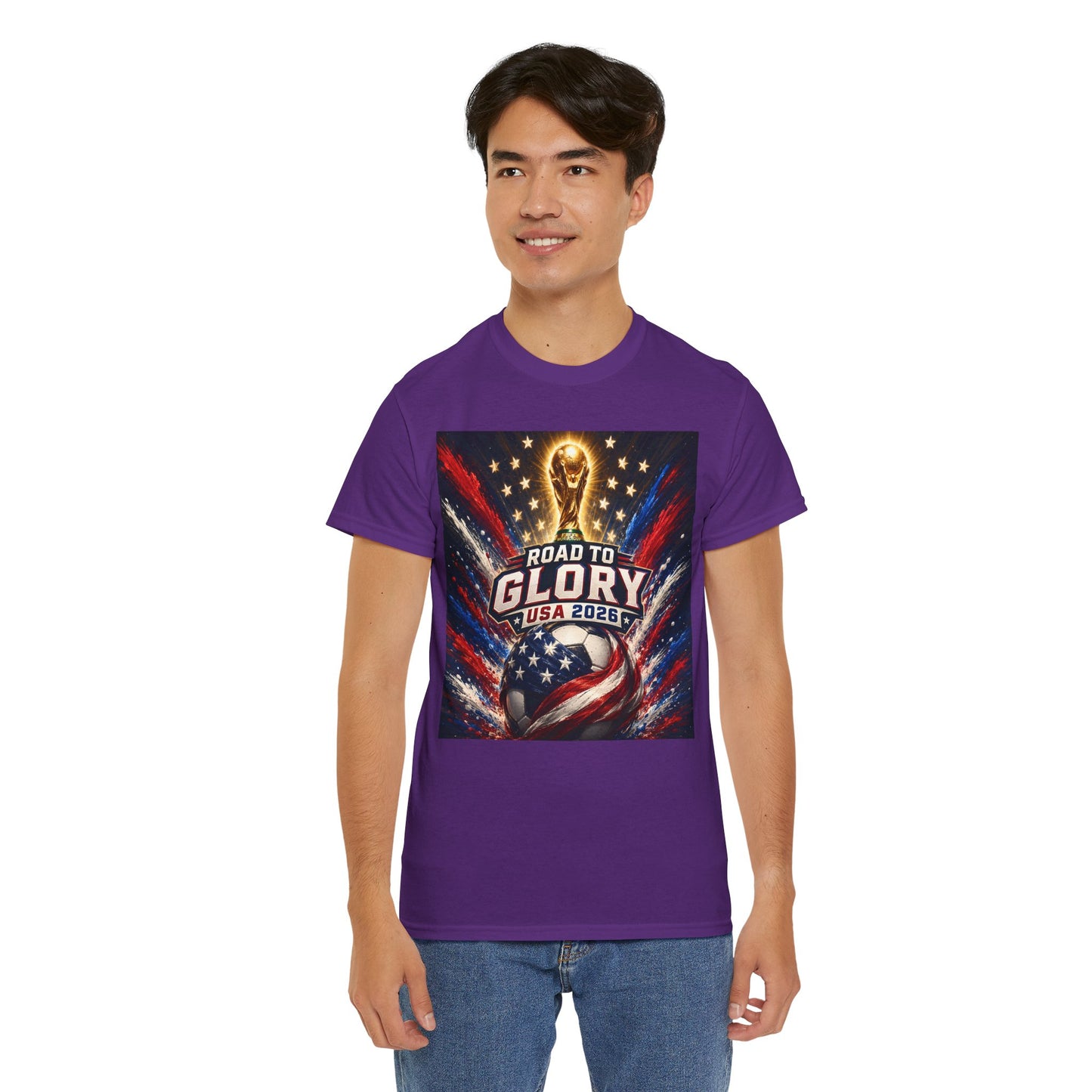 USA 2026 World Cup T-Shirt - Road to Glory Soccer Cotton T-Shirt