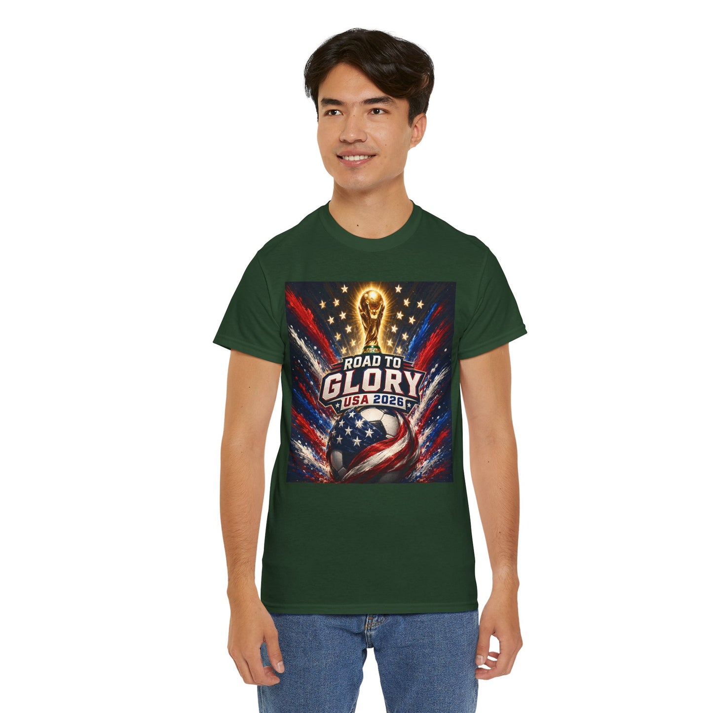 USA 2026 World Cup T-Shirt - Road to Glory Soccer Cotton T-Shirt