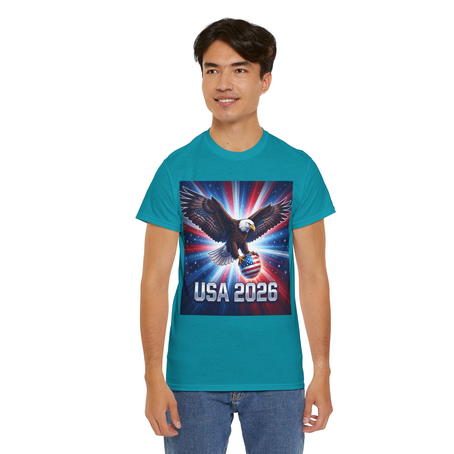USA 2026 World Cup T-Shirt — Patriotic American Flag Design