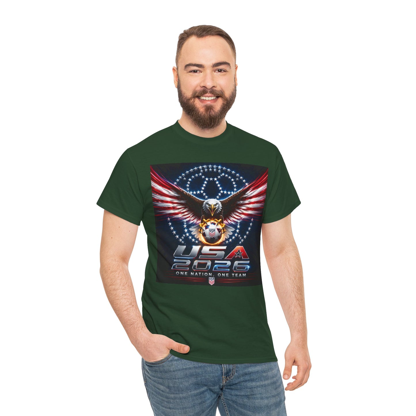 USA 2026 World Cup T-Shirt —  One Nation One Team cotton T-Shirt