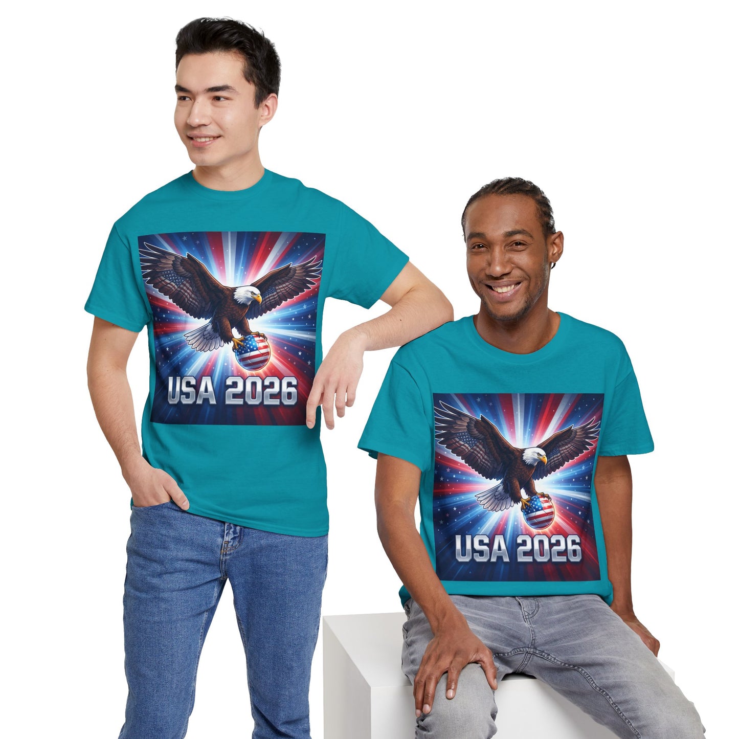USA 2026 World Cup T-Shirt — Patriotic American Flag Design