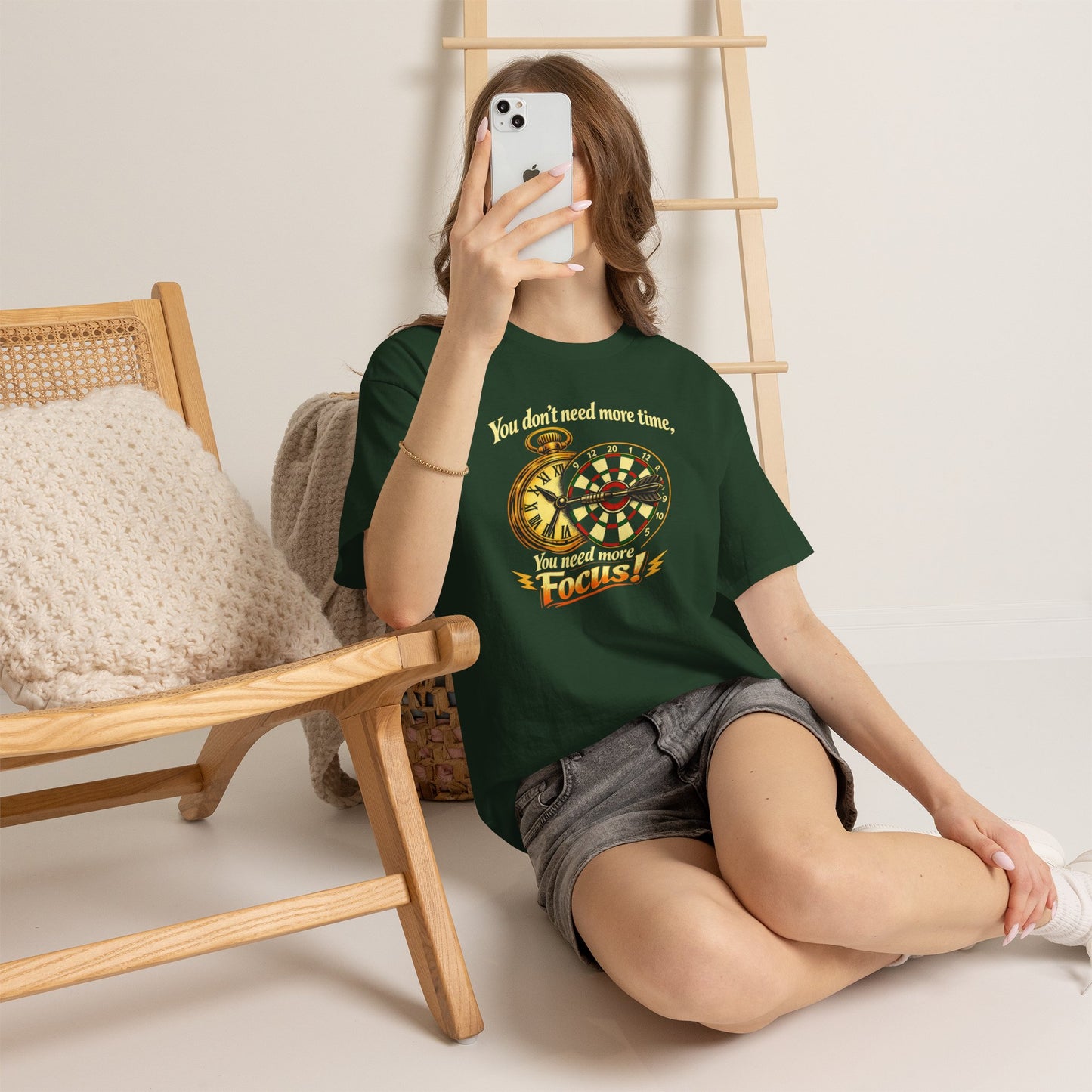 "You don't need more time, you need more focus!" Motivational T-Shirt from Cotton