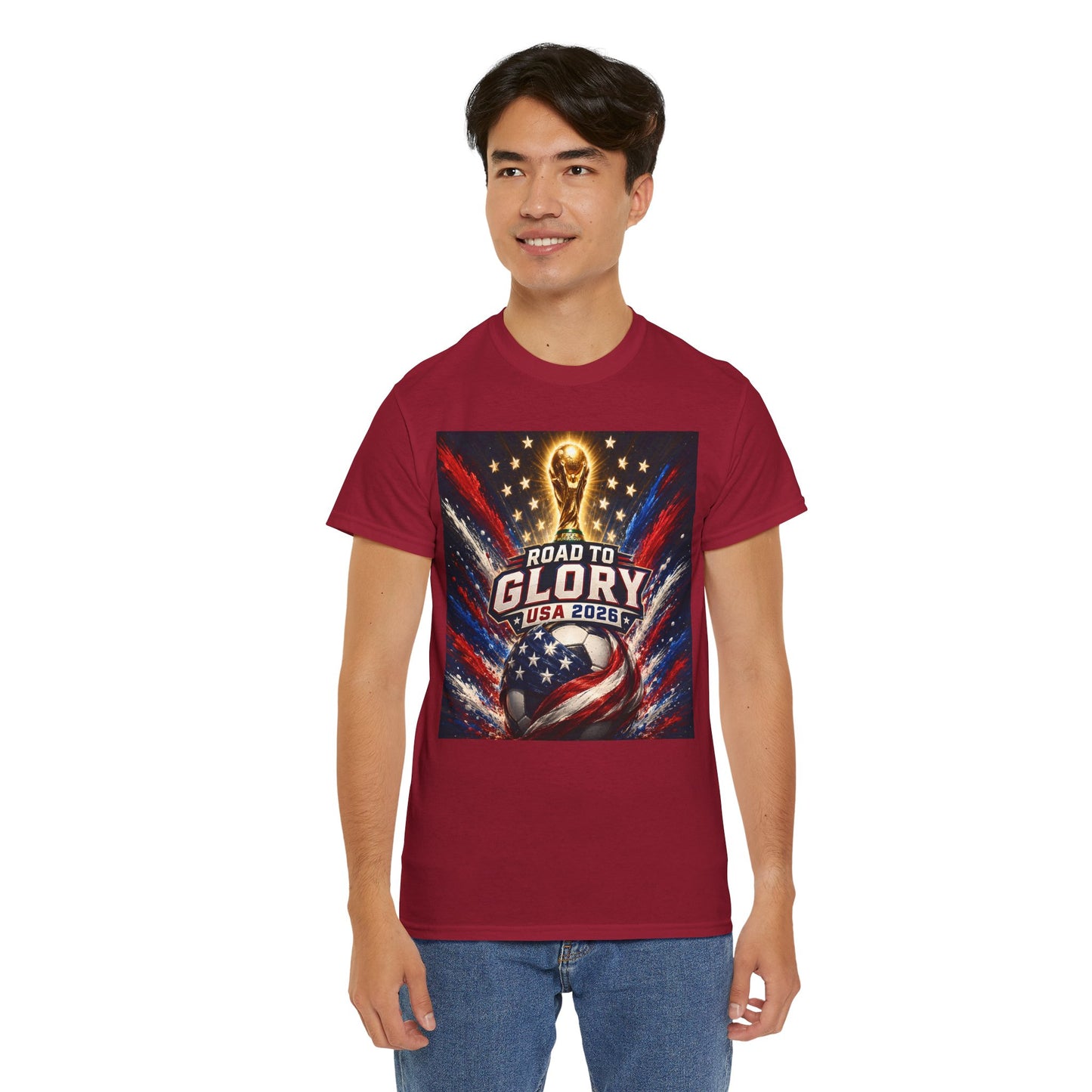 USA 2026 World Cup T-Shirt - Road to Glory Soccer Cotton T-Shirt
