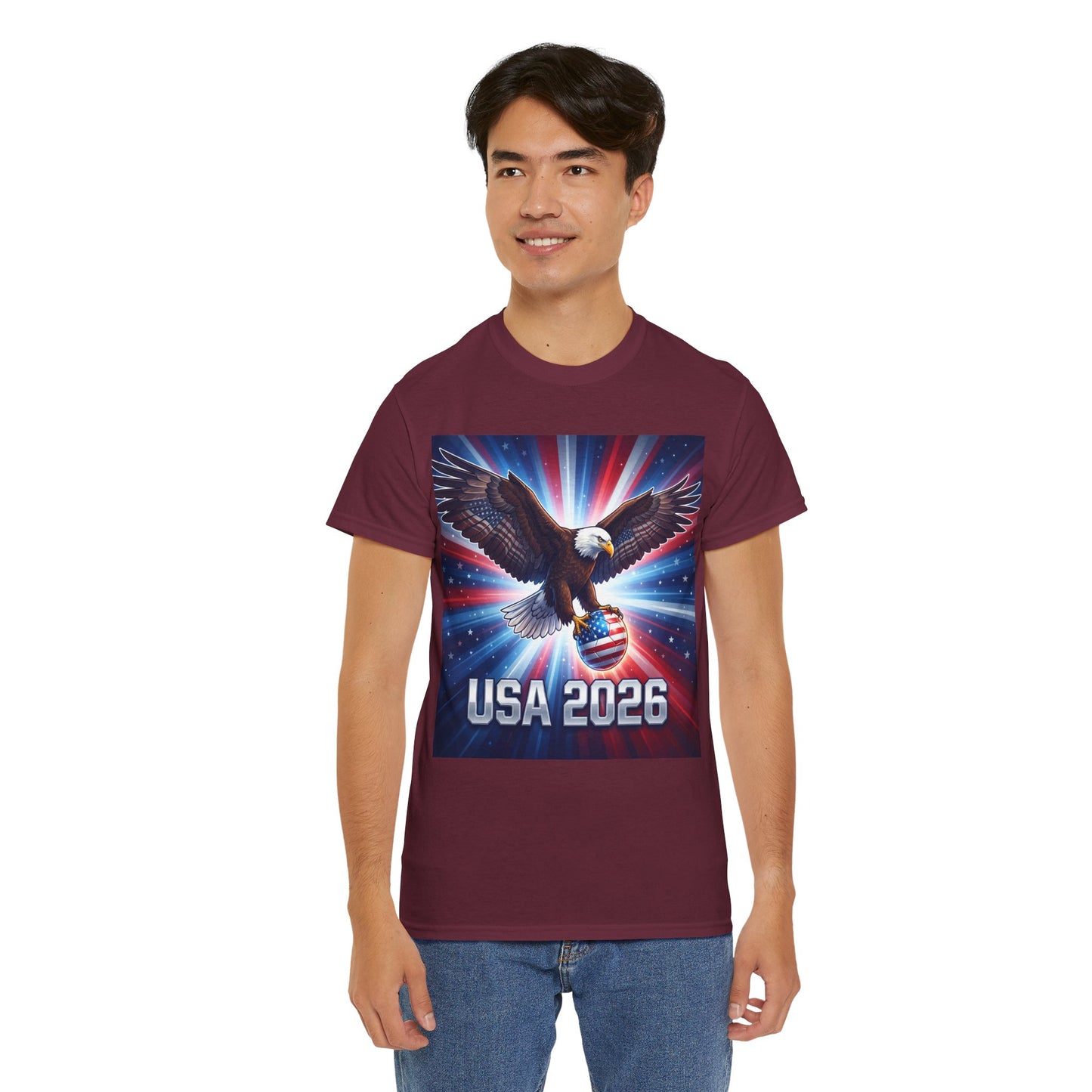 USA 2026 World Cup T-Shirt — Patriotic American Flag Design