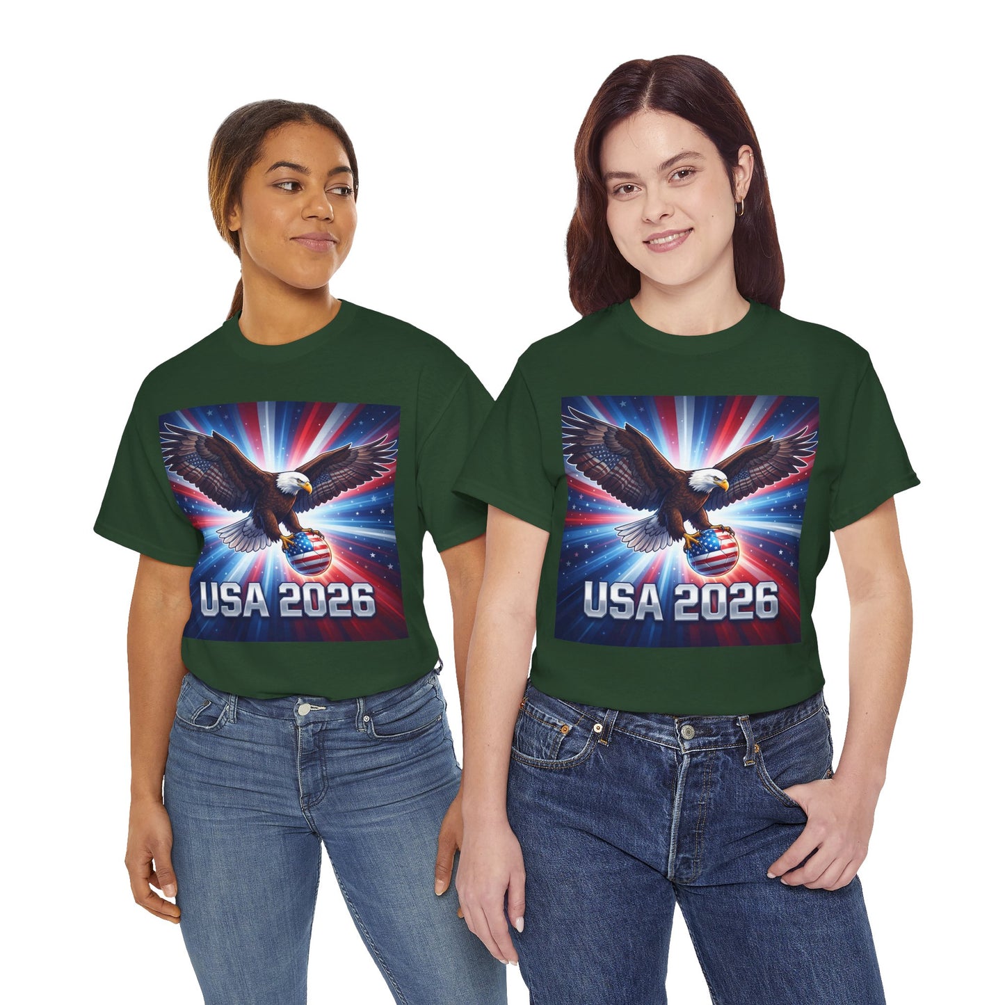 USA 2026 World Cup T-Shirt — Patriotic American Flag Design