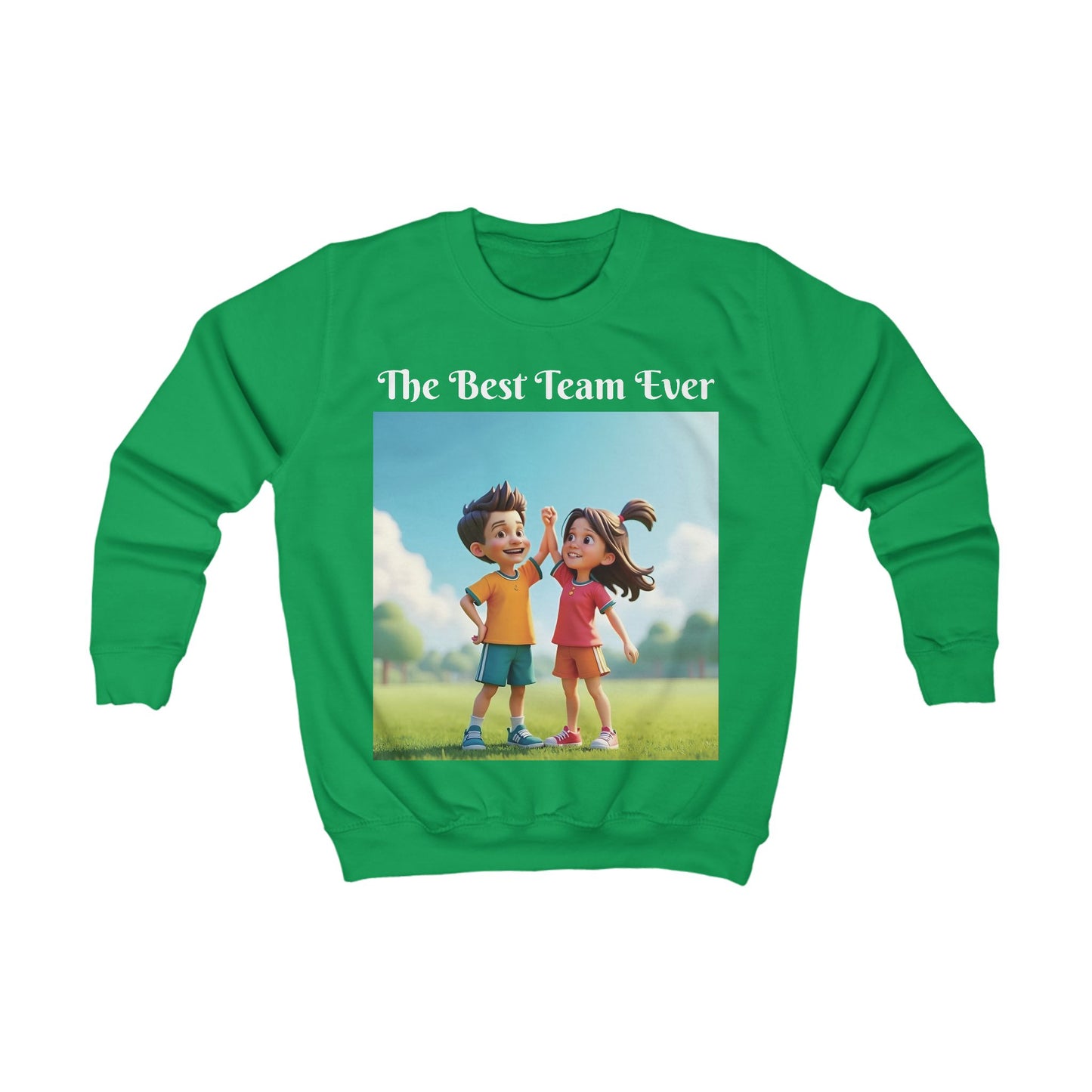 Customizable Kids Sweatshirt - "The Best Team Ever" - Fun & Cozy Apparel for Young Champions