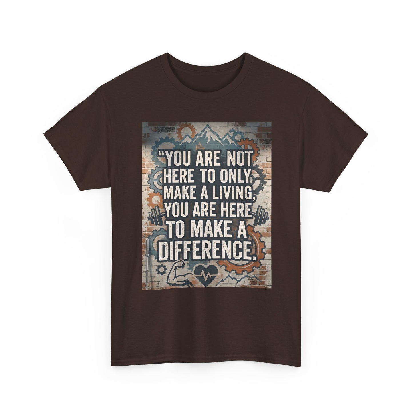 "Make a Difference" T-Shirt — Inspirational Quote Graphic T-Shirt