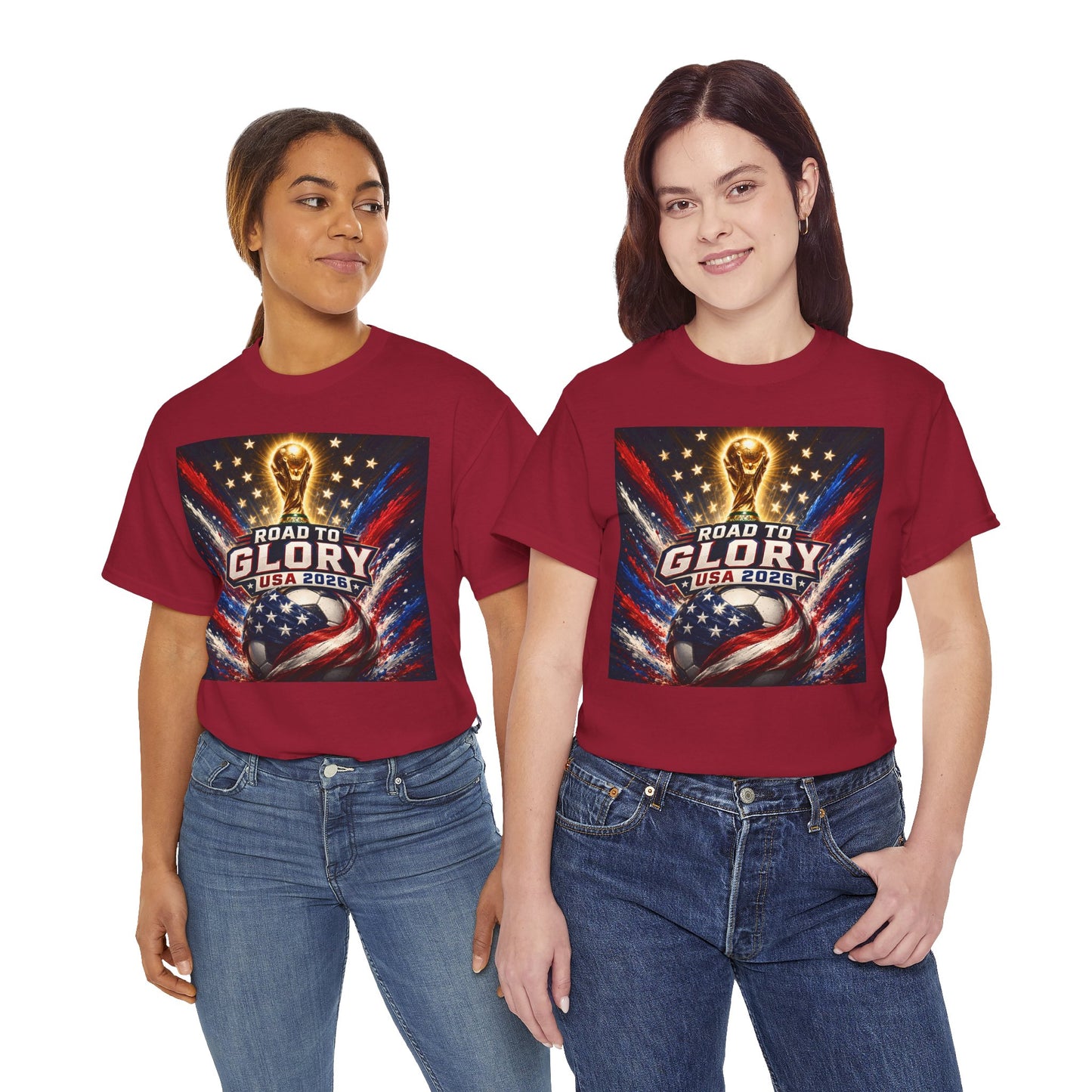 USA 2026 World Cup T-Shirt - Road to Glory Soccer Cotton T-Shirt