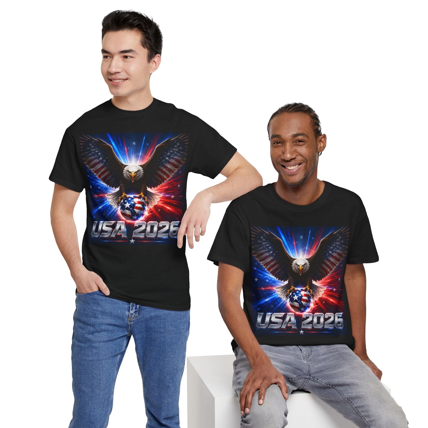 USA 2026 World Cup T-Shirt — USA Fans American Flag Design