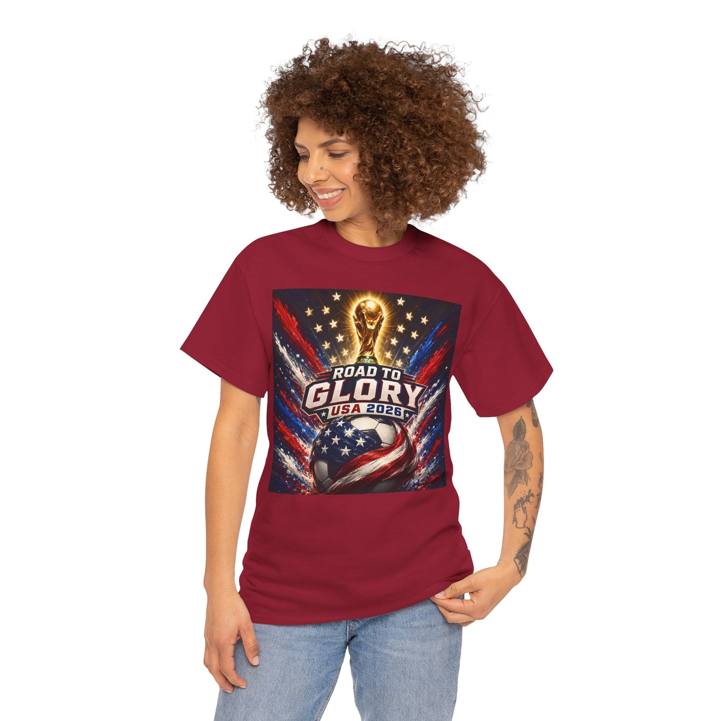 USA 2026 World Cup T-Shirt - Road to Glory Soccer Cotton T-Shirt
