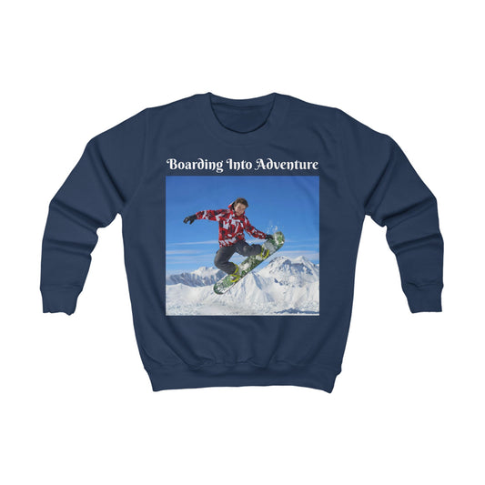 Custom Snowboarding Kids Sweatshirt – Personalized with their Face