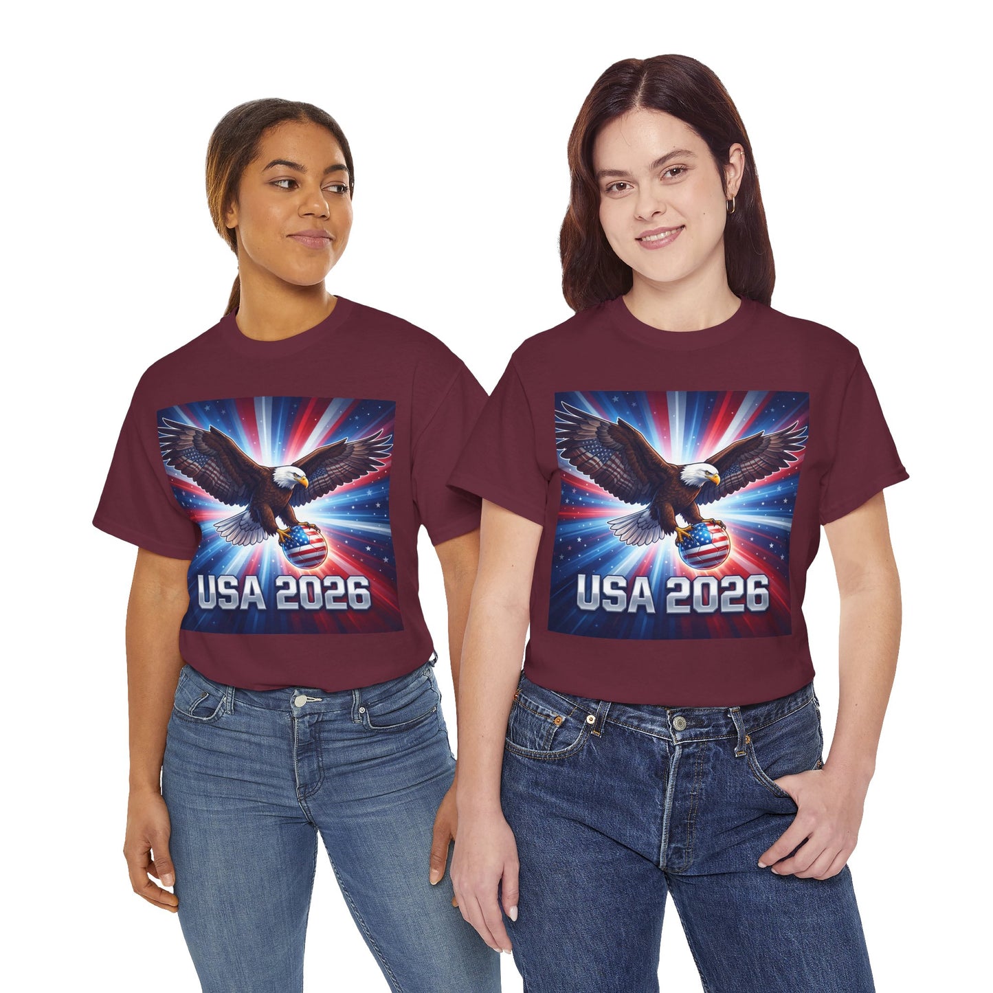 USA 2026 World Cup T-Shirt — Patriotic American Flag Design