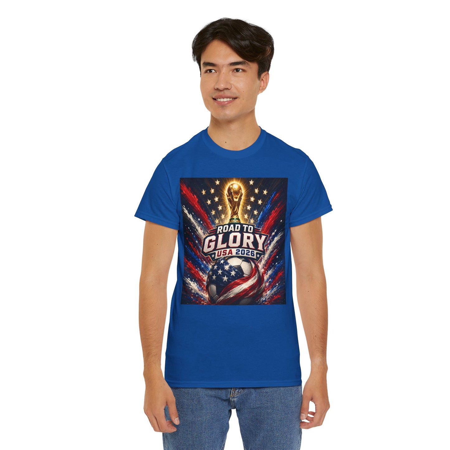 USA 2026 World Cup T-Shirt - Road to Glory Soccer Cotton T-Shirt