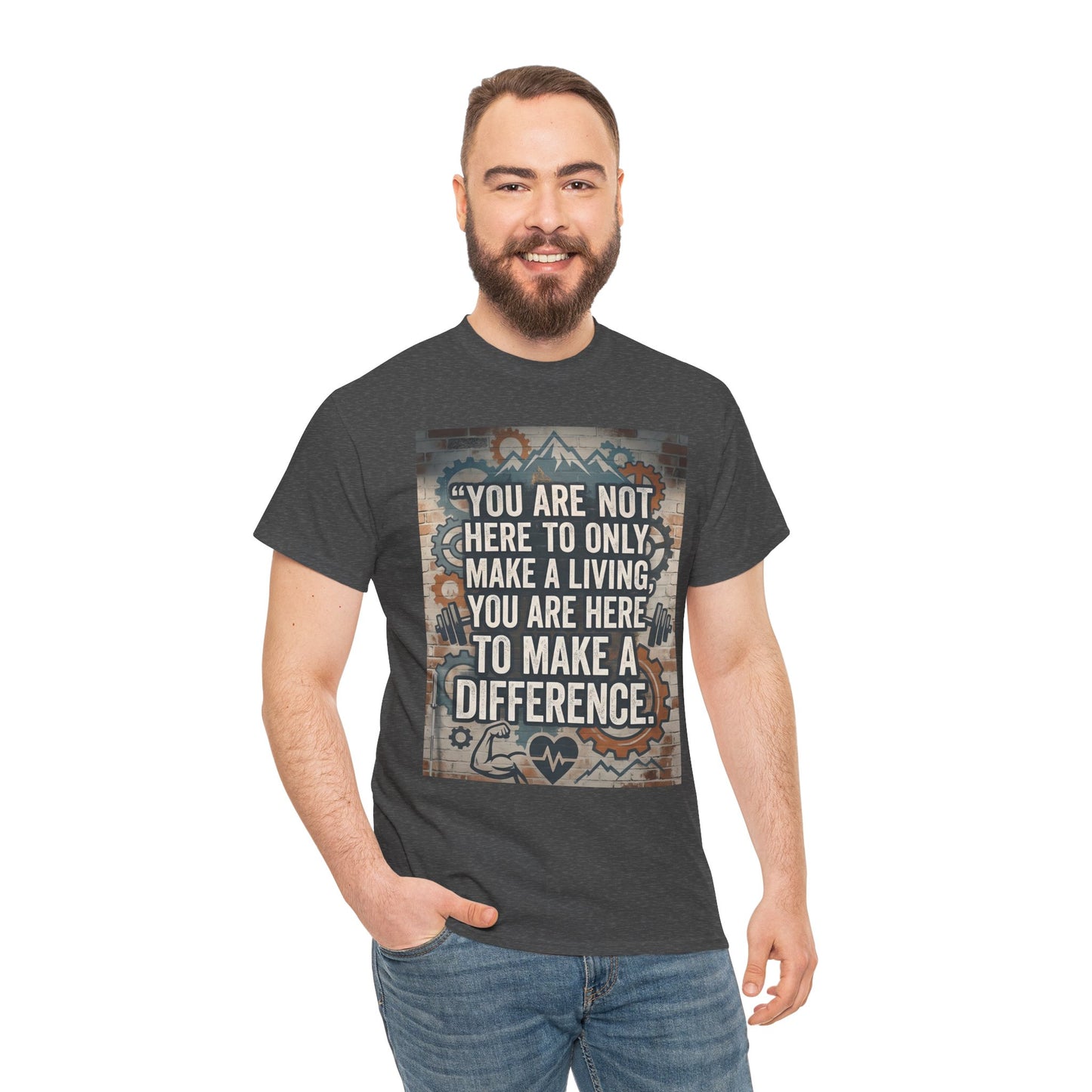 "Make a Difference" T-Shirt — Inspirational Quote Graphic T-Shirt
