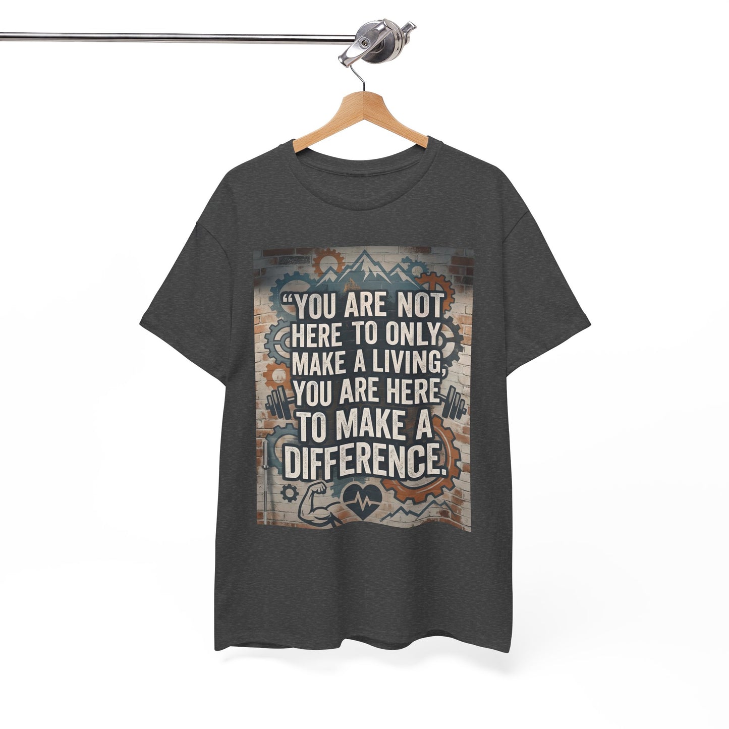 "Make a Difference" T-Shirt — Inspirational Quote Graphic T-Shirt