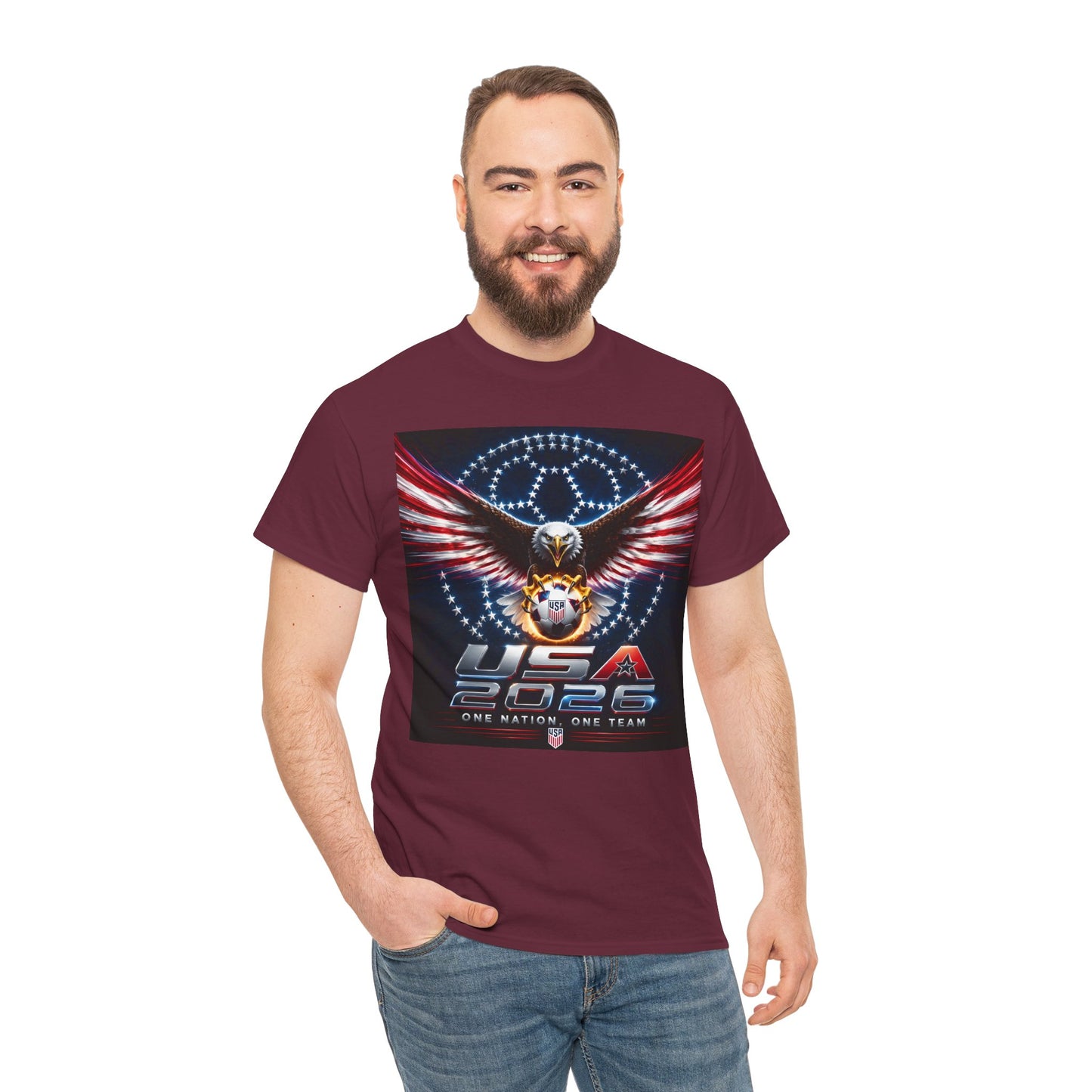 USA 2026 World Cup T-Shirt —  One Nation One Team cotton T-Shirt