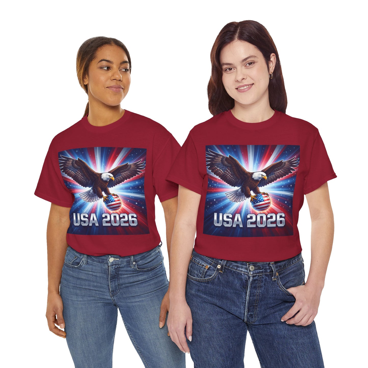 USA 2026 World Cup T-Shirt — Patriotic American Flag Design