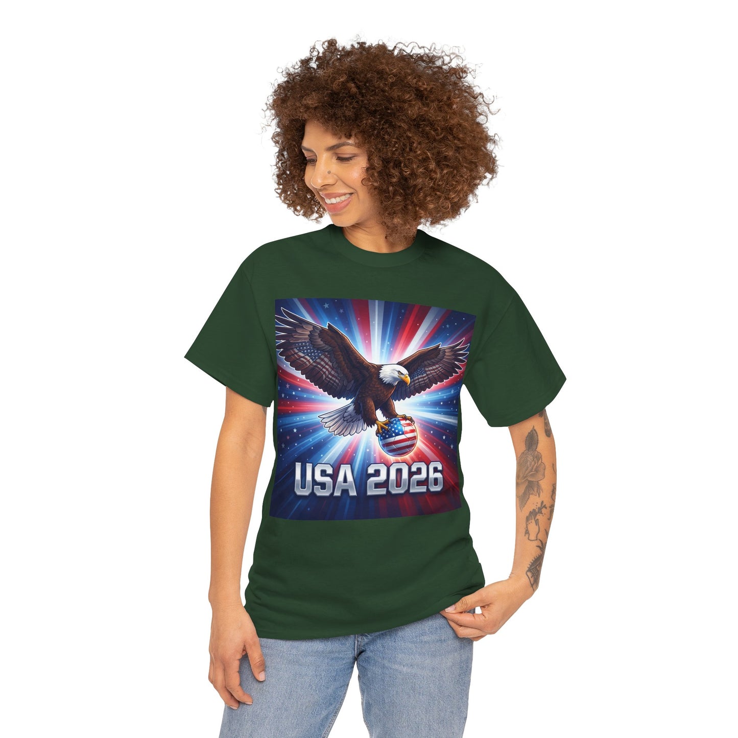 USA 2026 World Cup T-Shirt — Patriotic American Flag Design